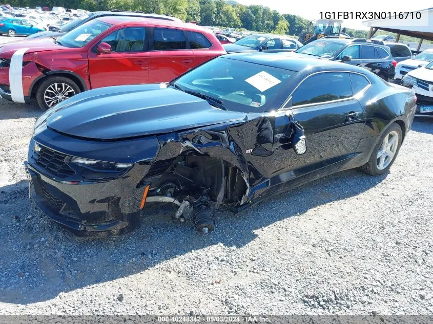 2022 Chevrolet Camaro Rwd 1Lt VIN: 1G1FB1RX3N0116710 Lot: 40248342