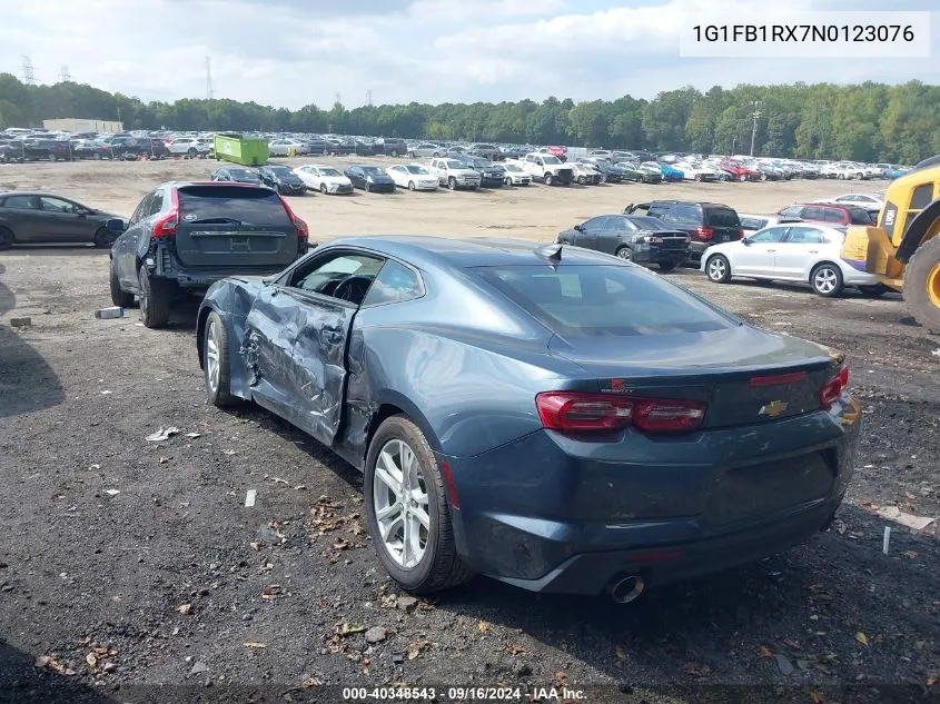 2022 Chevrolet Camaro Rwd 1Ls VIN: 1G1FB1RX7N0123076 Lot: 40348543