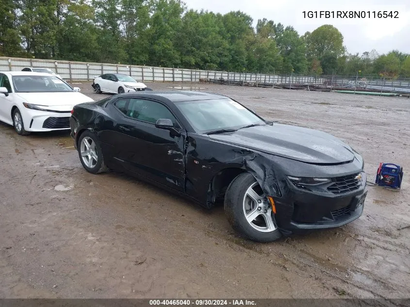 2022 Chevrolet Camaro Rwd 1Lt VIN: 1G1FB1RX8N0116542 Lot: 40465040