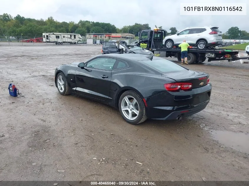 2022 Chevrolet Camaro Rwd 1Lt VIN: 1G1FB1RX8N0116542 Lot: 40465040