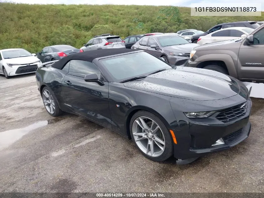 2022 Chevrolet Camaro Ls/Lt VIN: 1G1FB3DS9N0118873 Lot: 40514209