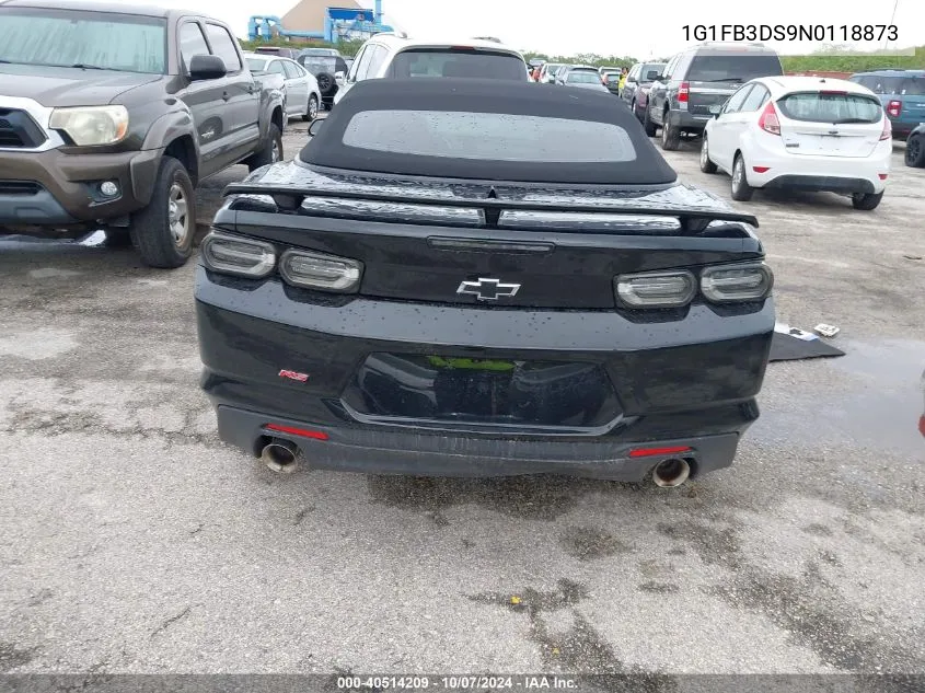 2022 Chevrolet Camaro Ls/Lt VIN: 1G1FB3DS9N0118873 Lot: 40514209