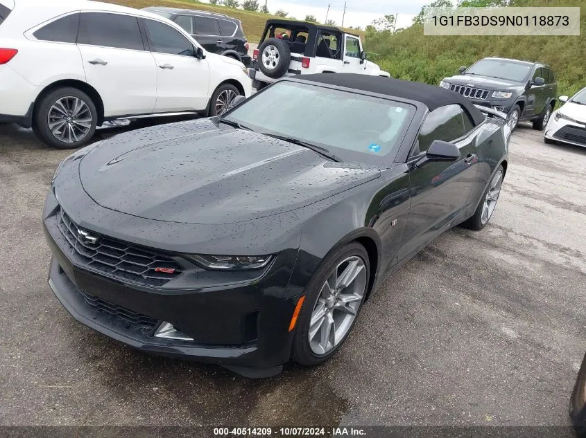 2022 Chevrolet Camaro Ls/Lt VIN: 1G1FB3DS9N0118873 Lot: 40514209