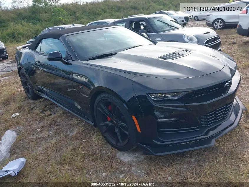 2022 Chevrolet Camaro Rwd 2Ss VIN: 1G1FH3D74N0109072 Lot: 40531232