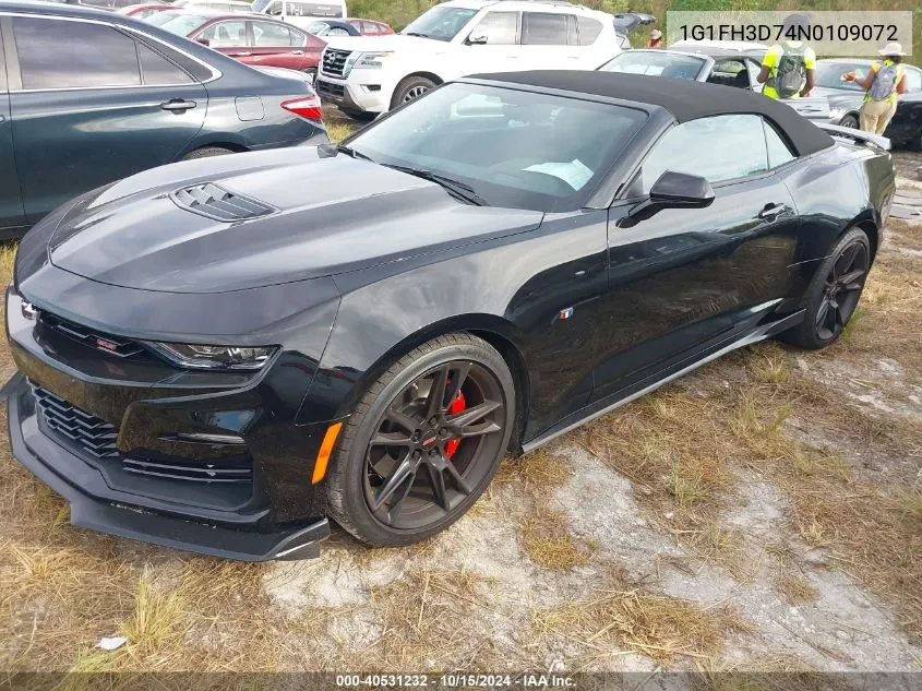 2022 Chevrolet Camaro Rwd 2Ss VIN: 1G1FH3D74N0109072 Lot: 40531232