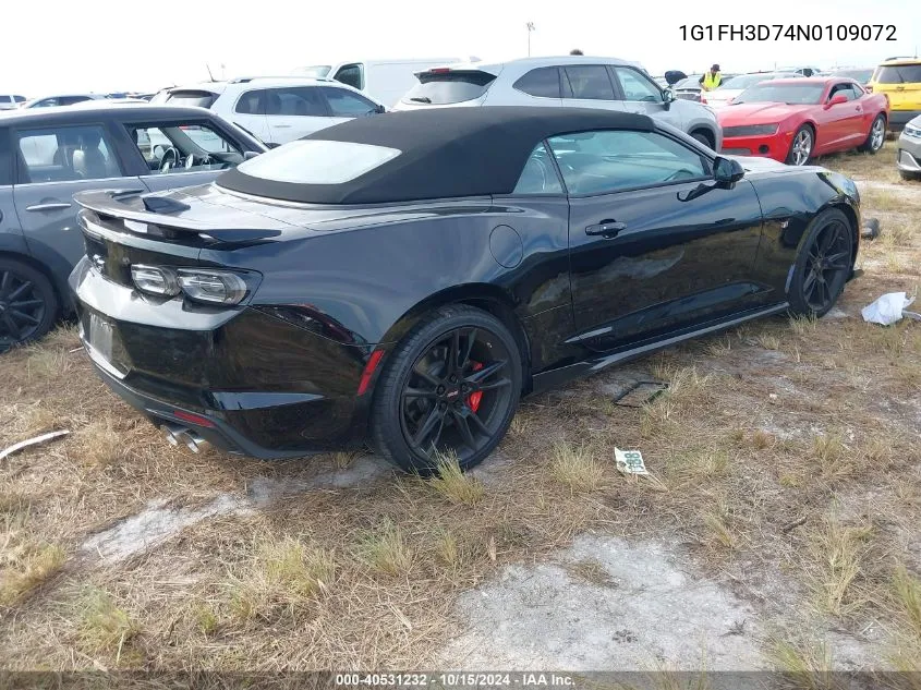 2022 Chevrolet Camaro Rwd 2Ss VIN: 1G1FH3D74N0109072 Lot: 40531232