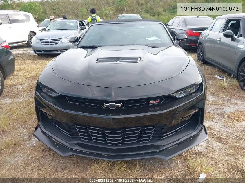 2022 Chevrolet Camaro Rwd 2Ss VIN: 1G1FH3D74N0109072 Lot: 40531232