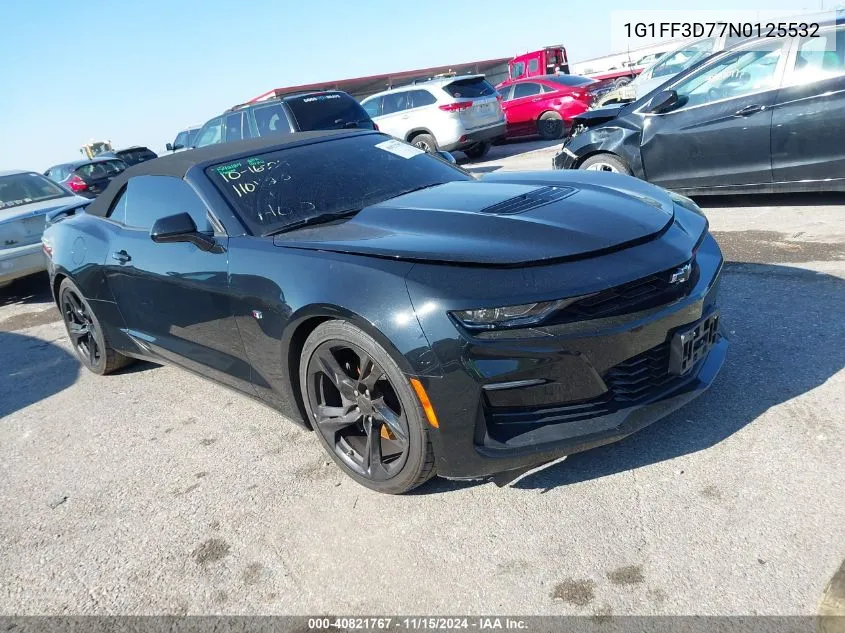 2022 Chevrolet Camaro Rwd 1Ss VIN: 1G1FF3D77N0125532 Lot: 40821767