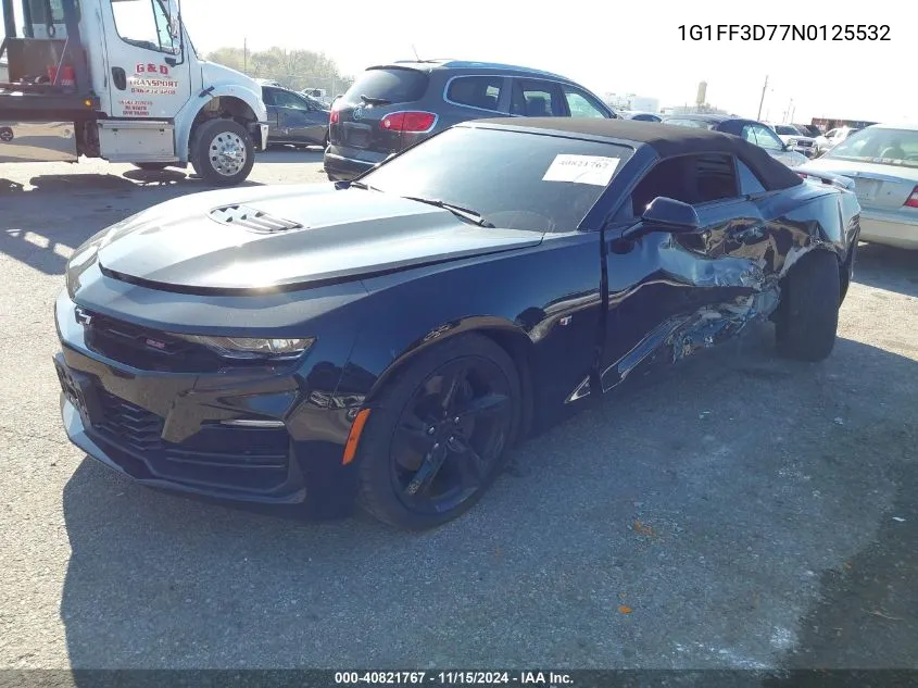 2022 Chevrolet Camaro Rwd 1Ss VIN: 1G1FF3D77N0125532 Lot: 40821767