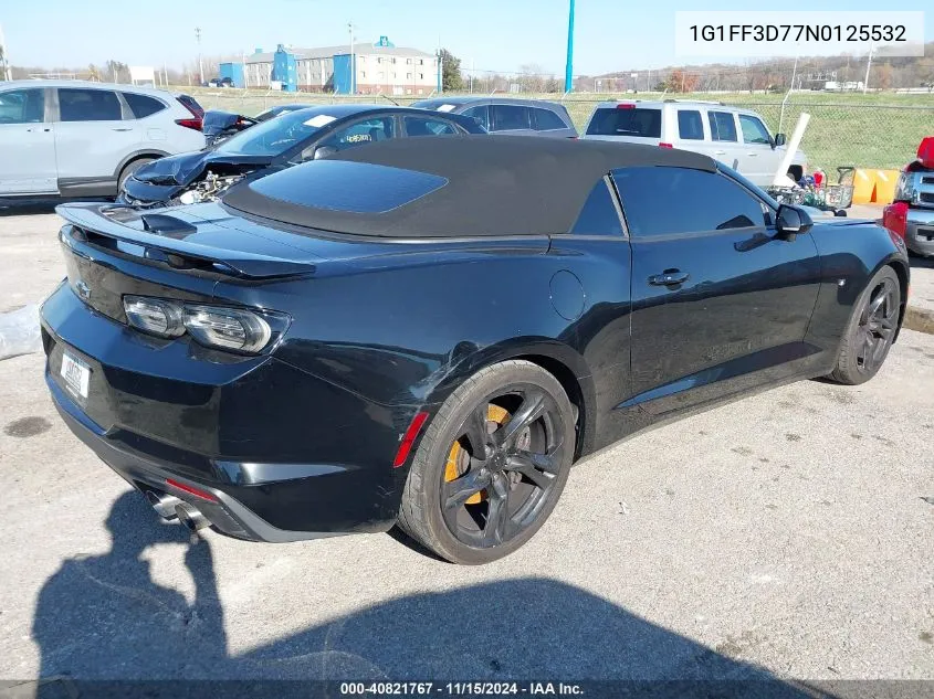 2022 Chevrolet Camaro Rwd 1Ss VIN: 1G1FF3D77N0125532 Lot: 40821767