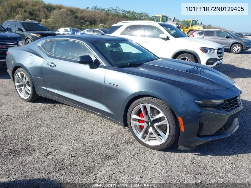 2022 Chevrolet Camaro Rwd Lt1 VIN: 1G1FF1R72N0129405 Lot: 40852439