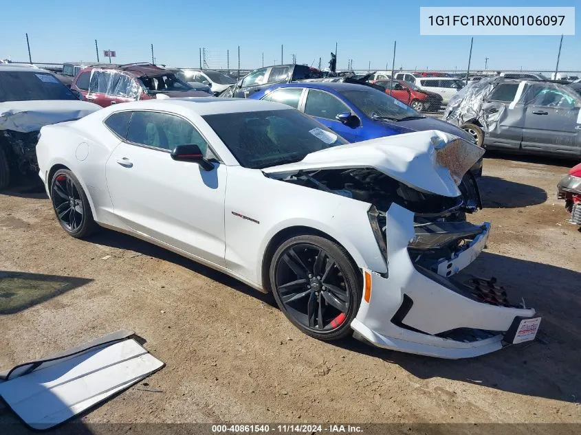 2022 Chevrolet Camaro Rwd 2Lt VIN: 1G1FC1RX0N0106097 Lot: 40861540