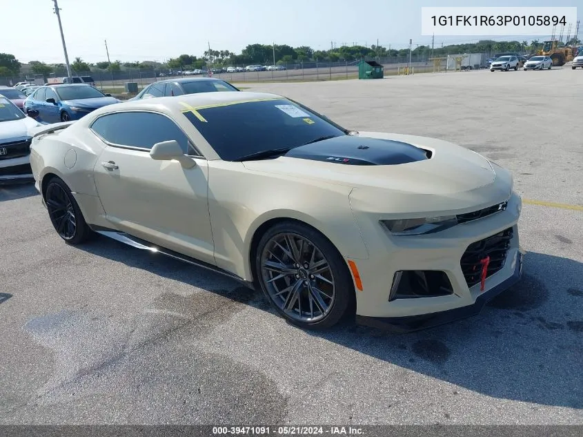 2023 Chevrolet Camaro Rwd Zl1 VIN: 1G1FK1R63P0105894 Lot: 39471091