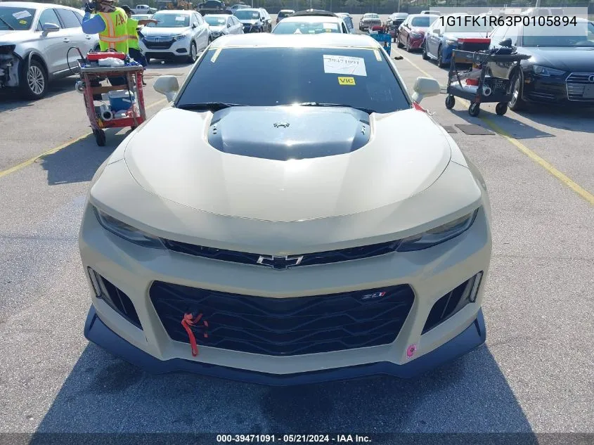 2023 Chevrolet Camaro Rwd Zl1 VIN: 1G1FK1R63P0105894 Lot: 39471091