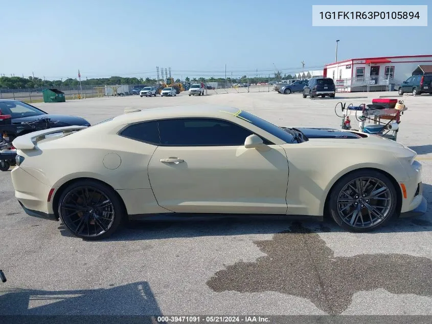 2023 Chevrolet Camaro Rwd Zl1 VIN: 1G1FK1R63P0105894 Lot: 39471091