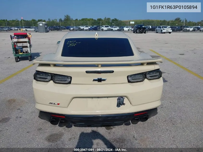 2023 Chevrolet Camaro Rwd Zl1 VIN: 1G1FK1R63P0105894 Lot: 39471091