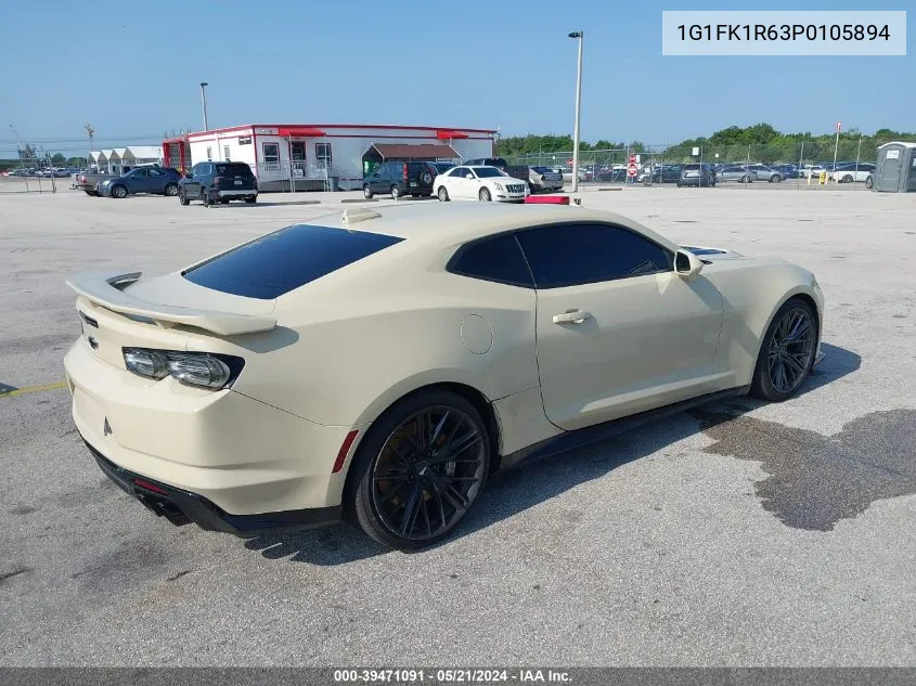 2023 Chevrolet Camaro Rwd Zl1 VIN: 1G1FK1R63P0105894 Lot: 39471091