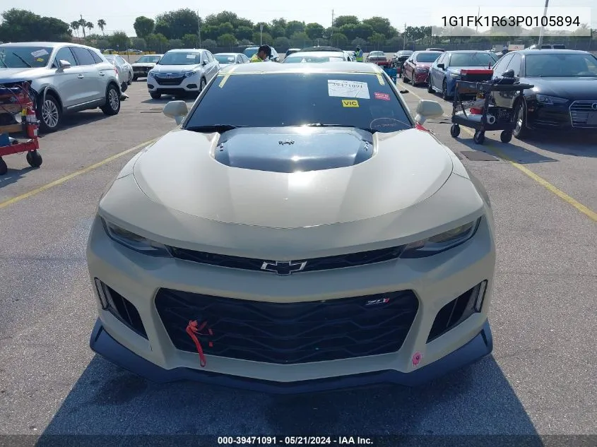 2023 Chevrolet Camaro Rwd Zl1 VIN: 1G1FK1R63P0105894 Lot: 39471091