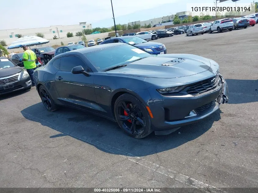 2023 Chevrolet Camaro Rwd Lt1 VIN: 1G1FF1R78P0113194 Lot: 40325086