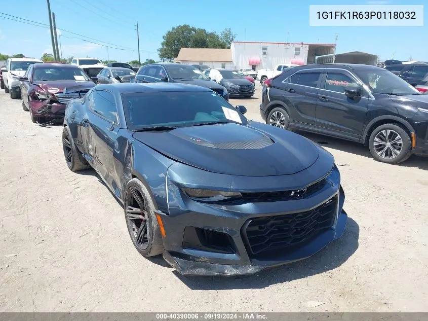 2023 Chevrolet Camaro Rwd Zl1 VIN: 1G1FK1R63P0118032 Lot: 40390006