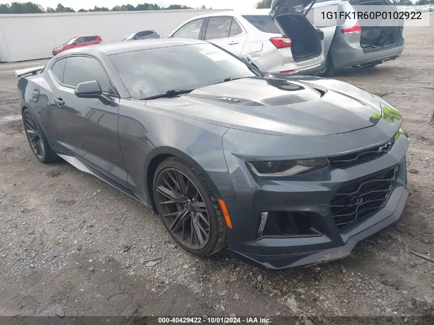 2023 Chevrolet Camaro Rwd Zl1 VIN: 1G1FK1R60P0102922 Lot: 40429422