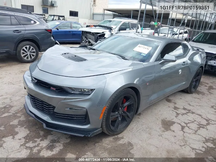 2023 Chevrolet Camaro Rwd 1Ss VIN: 1G1FF1R78P0159351 Lot: 40772436