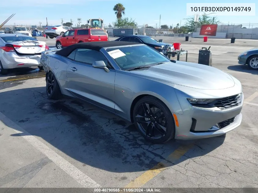 2023 Chevrolet Camaro Rwd 1Lt VIN: 1G1FB3DX0P0149749 Lot: 40790585