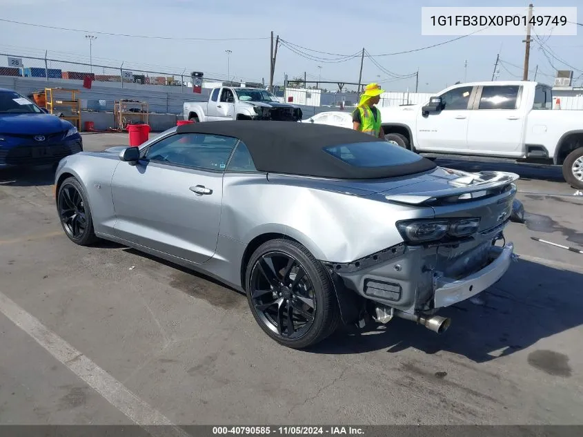 2023 Chevrolet Camaro Rwd 1Lt VIN: 1G1FB3DX0P0149749 Lot: 40790585