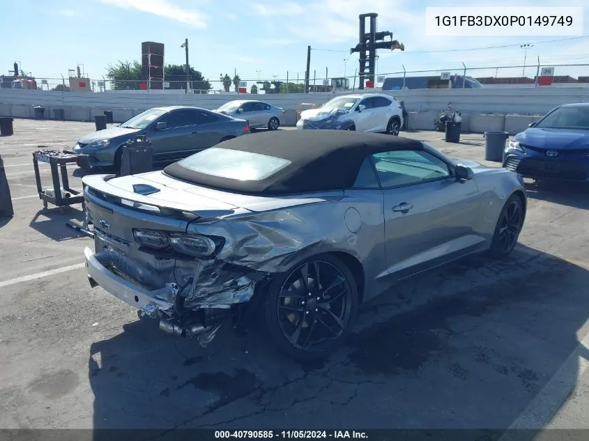 2023 Chevrolet Camaro Rwd 1Lt VIN: 1G1FB3DX0P0149749 Lot: 40790585