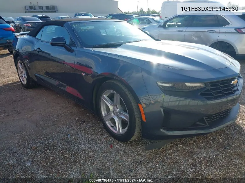 2023 Chevrolet Camaro Rwd 1Lt VIN: 1G1FB3DX0P0145930 Lot: 40796473