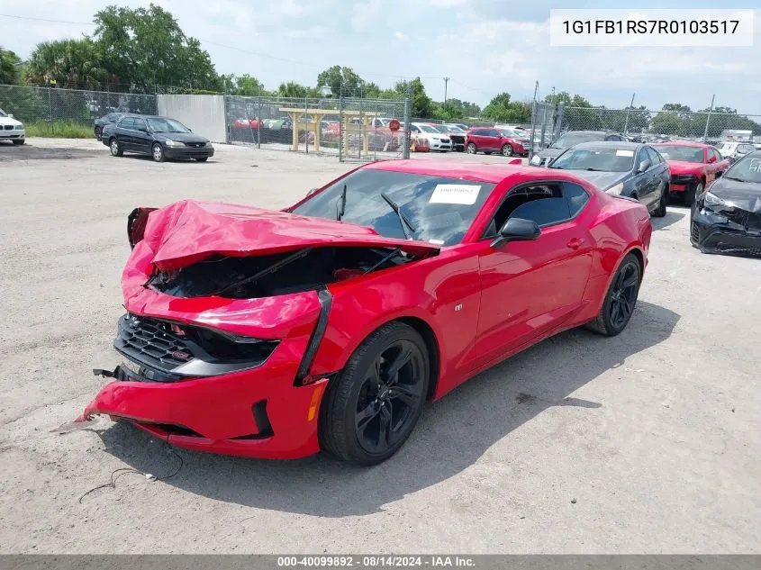 2024 Chevrolet Camaro Rwd 1Lt VIN: 1G1FB1RS7R0103517 Lot: 40099892