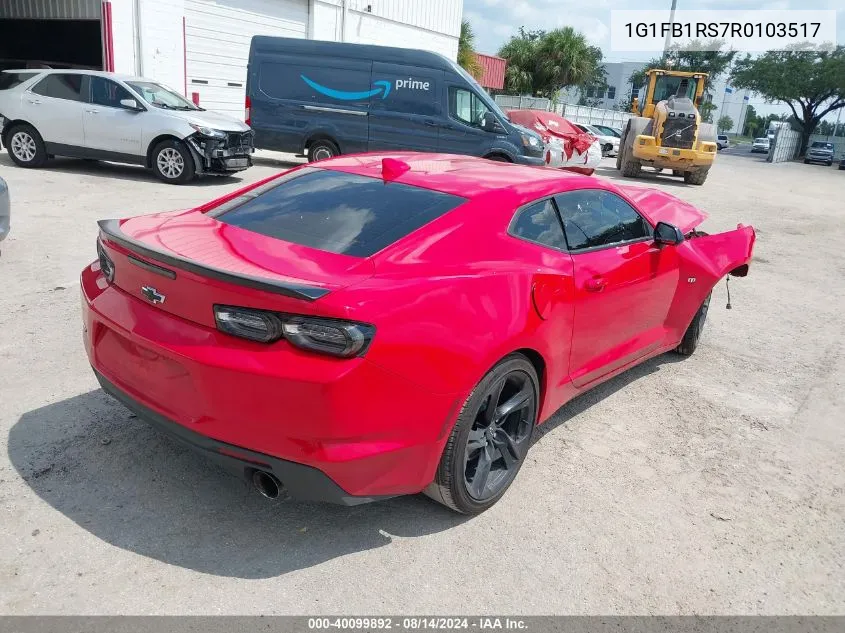 2024 Chevrolet Camaro Rwd 1Lt VIN: 1G1FB1RS7R0103517 Lot: 40099892