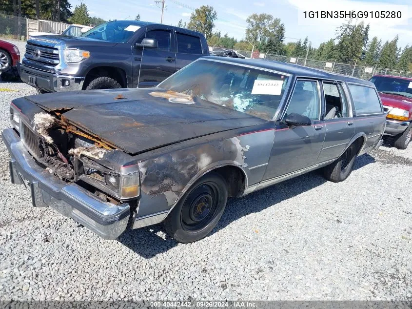 1986 Chevrolet Caprice Classic VIN: 1G1BN35H6G9105280 Lot: 40442442