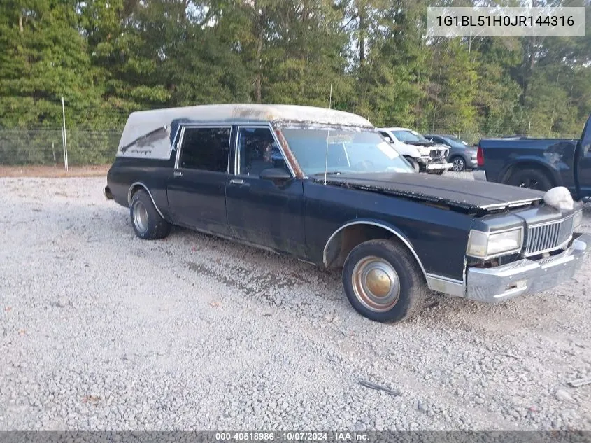 1988 Chevrolet Caprice VIN: 1G1BL51H0JR144316 Lot: 40518986