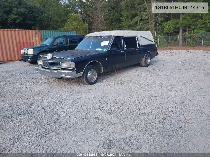 1988 Chevrolet Caprice VIN: 1G1BL51H0JR144316 Lot: 40518986