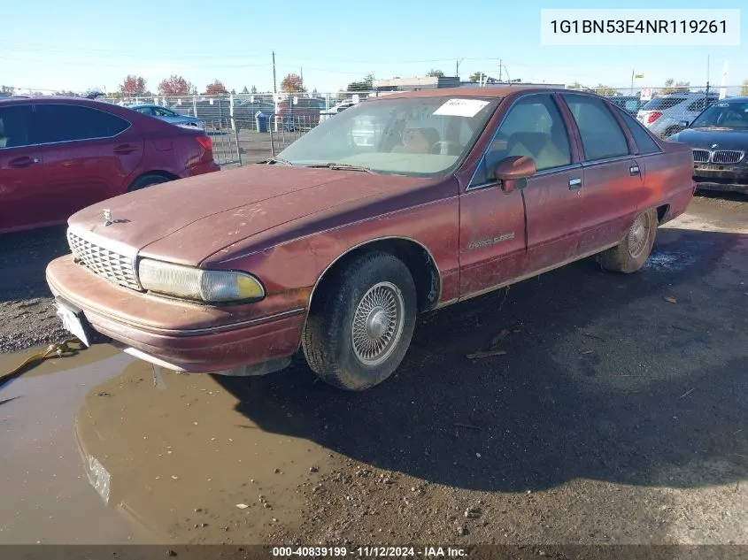 1992 Chevrolet Caprice Classic Ltz VIN: 1G1BN53E4NR119261 Lot: 40839199