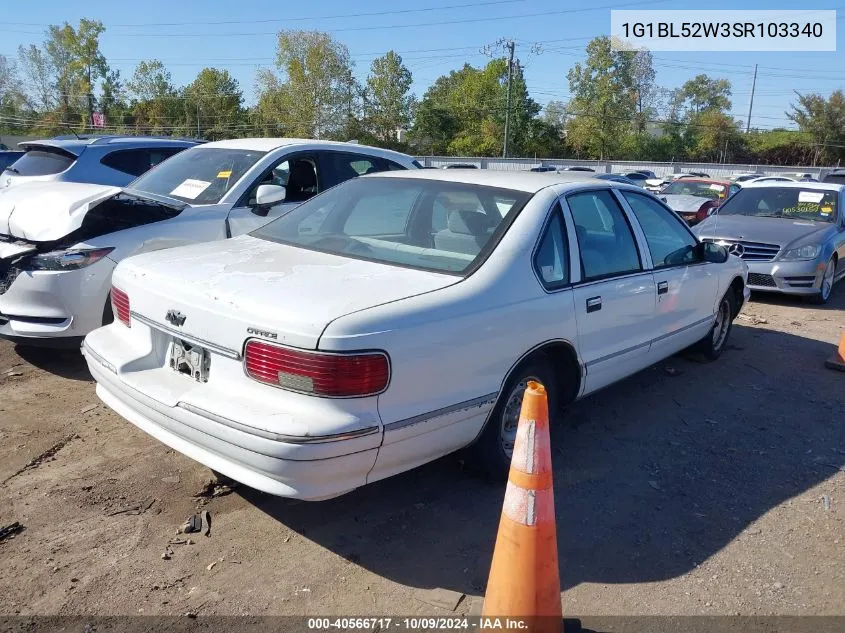 1995 Chevrolet Caprice Classic VIN: 1G1BL52W3SR103340 Lot: 40566717