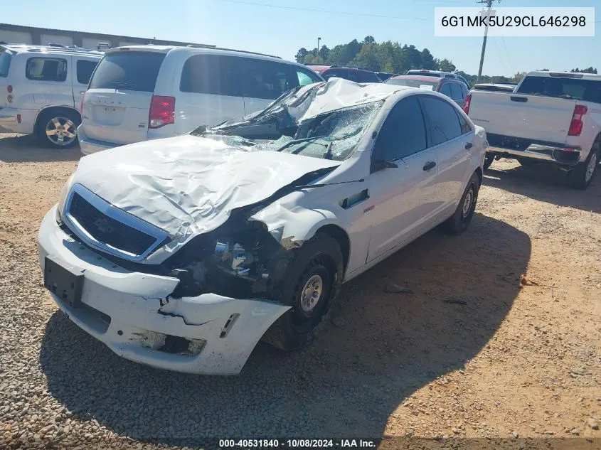 2012 Chevrolet Caprice Police VIN: 6G1MK5U29CL646298 Lot: 40531840