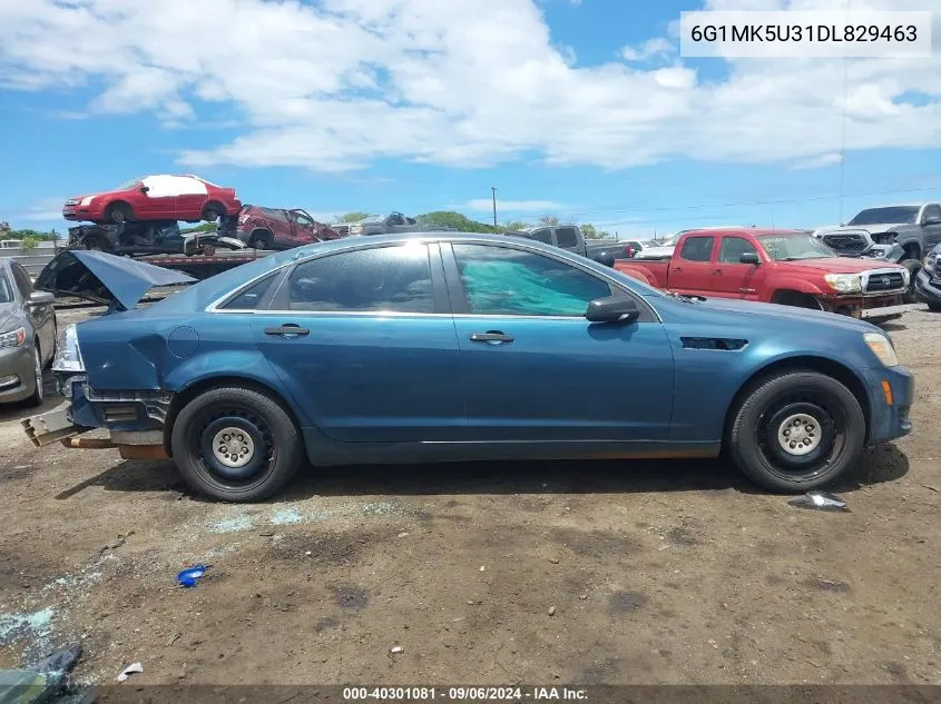 2013 Chevrolet Caprice Police VIN: 6G1MK5U31DL829463 Lot: 40301081