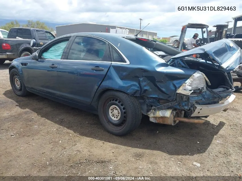 2013 Chevrolet Caprice Police VIN: 6G1MK5U31DL829463 Lot: 40301081