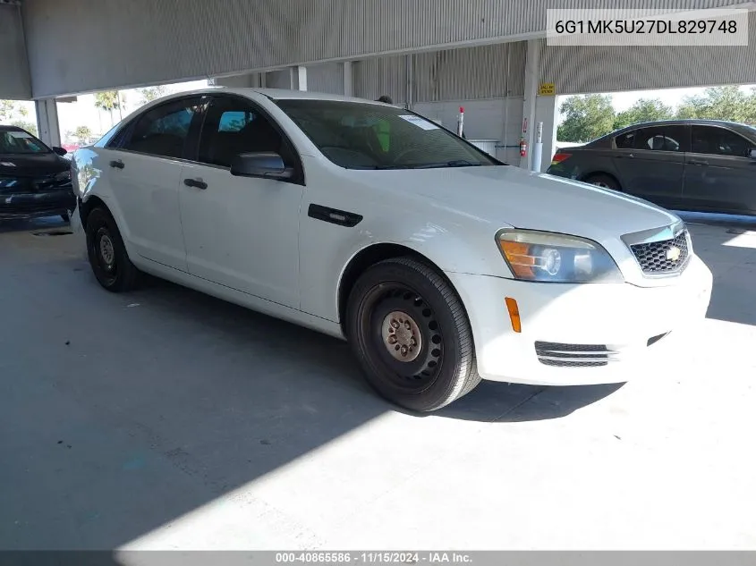 6G1MK5U27DL829748 2013 Chevrolet Caprice Police