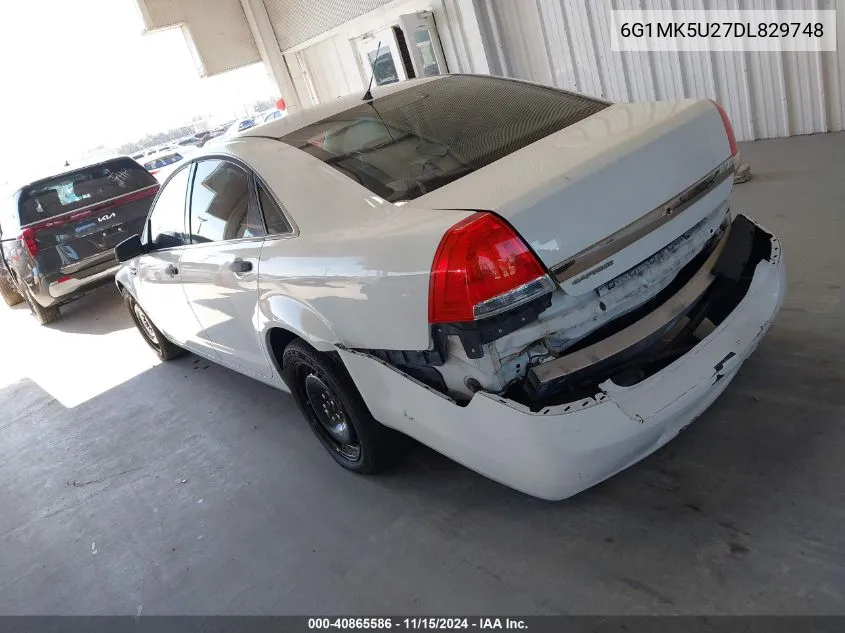 6G1MK5U27DL829748 2013 Chevrolet Caprice Police