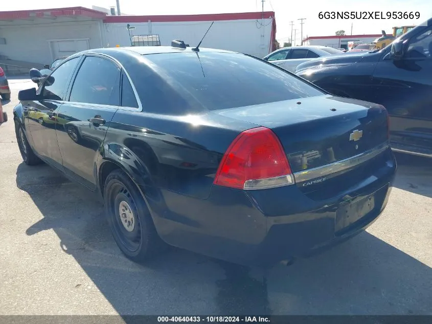 2014 Chevrolet Caprice Police VIN: 6G3NS5U2XEL953669 Lot: 40640433