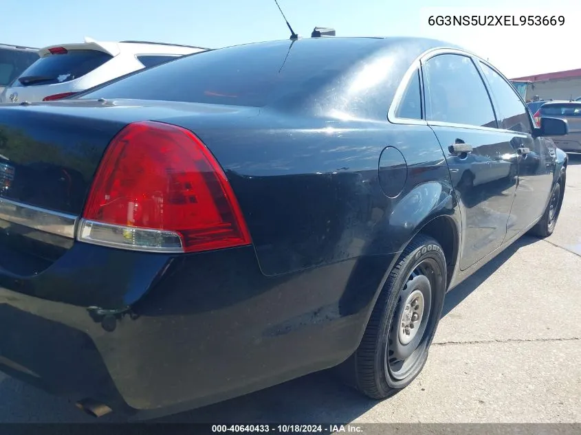 2014 Chevrolet Caprice Police VIN: 6G3NS5U2XEL953669 Lot: 40640433