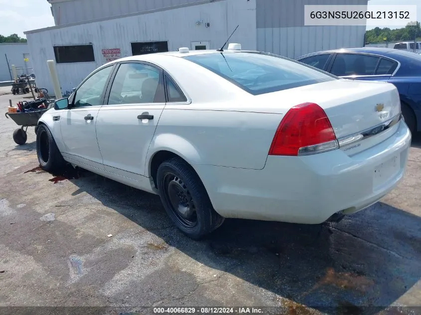 6G3NS5U26GL213152 2016 Chevrolet Caprice Police