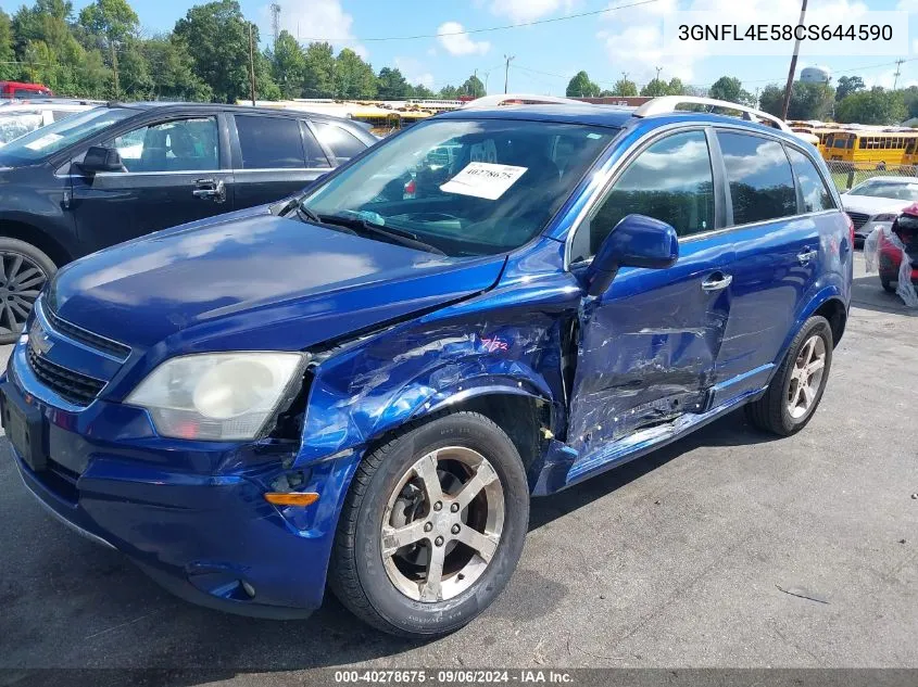 2012 Chevrolet Captiva Sport Ltz VIN: 3GNFL4E58CS644590 Lot: 40278675