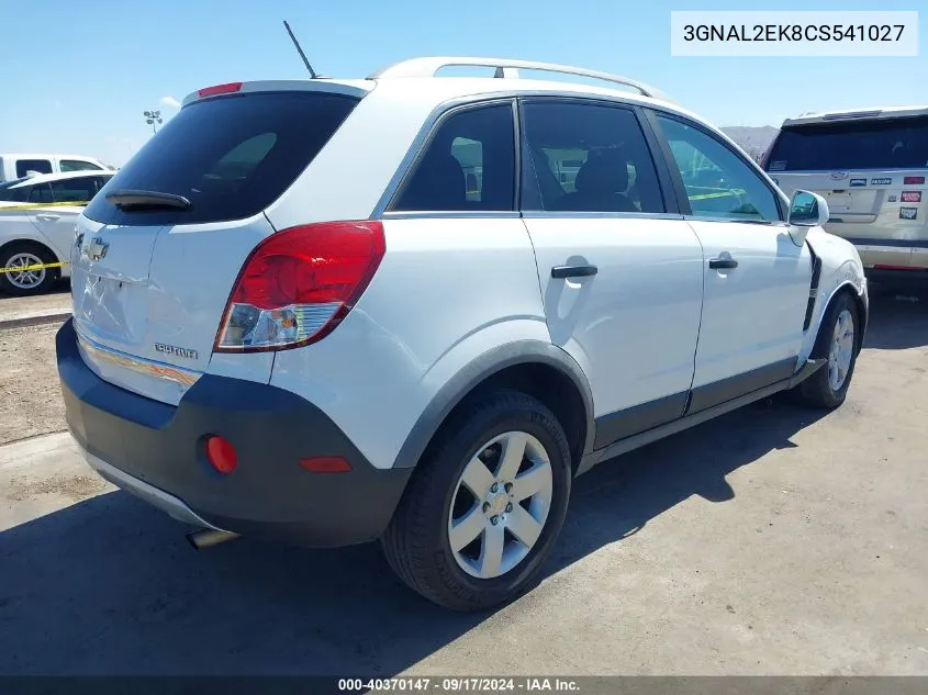 2012 Chevrolet Captiva Sport 2Ls VIN: 3GNAL2EK8CS541027 Lot: 40370147