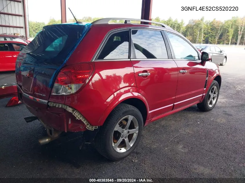 2012 Chevrolet Captiva Sport Ltz VIN: 3GNFL4E52CS520220 Lot: 40383545