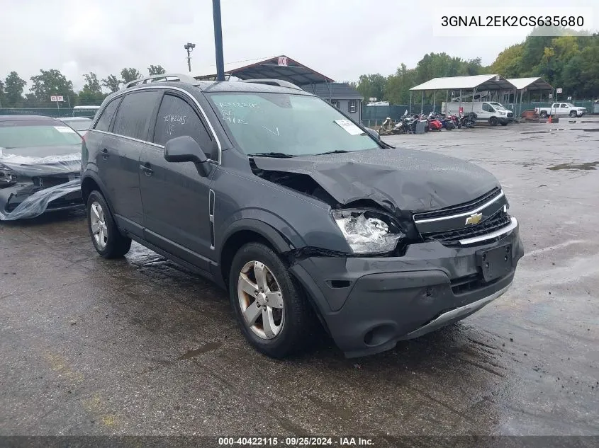 2012 Chevrolet Captiva Sport 2Ls VIN: 3GNAL2EK2CS635680 Lot: 40422115