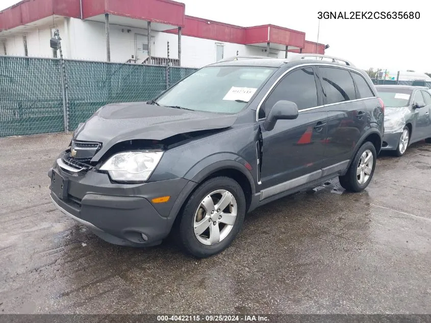 2012 Chevrolet Captiva Sport 2Ls VIN: 3GNAL2EK2CS635680 Lot: 40422115